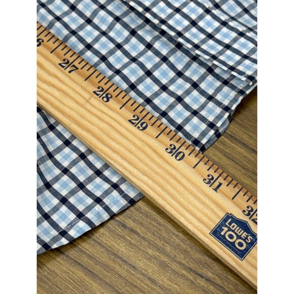 Croft & Barrow Mens Easy Care Blue Plaid Button Down Shirt Size L‎ Short Sleeve - Picture 11 of 11